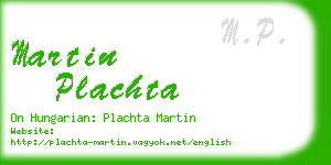 martin plachta business card